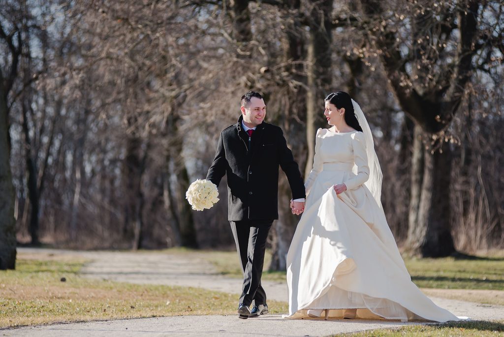 Profesionalny fotografka krasna druzicka kastiel zima